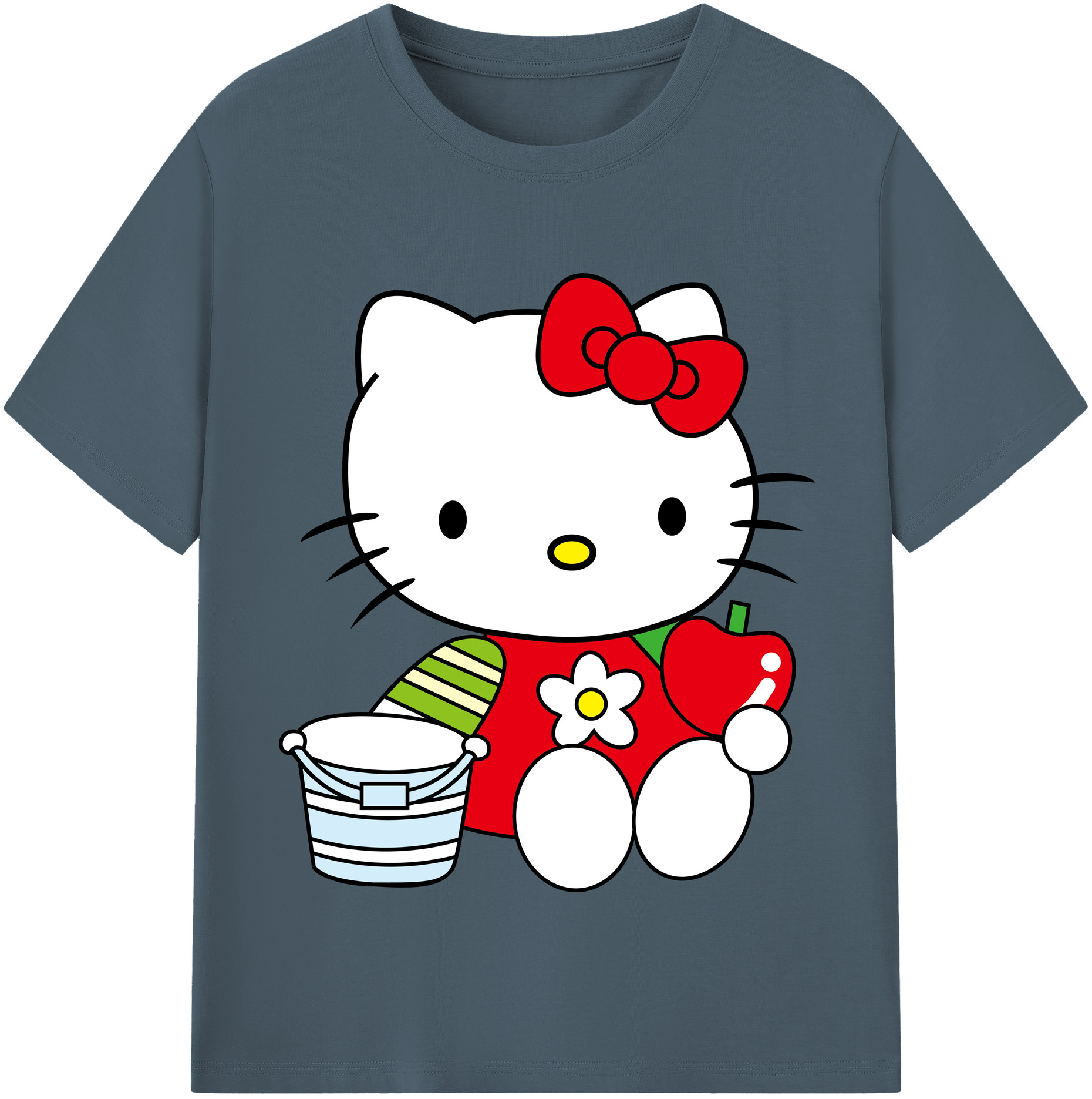 （画像用） Hello Kitty ハローキティ 綿100％半袖Tシャツ（フロントプリント）